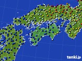 四国地方のアメダス実況(日照時間)(2016年03月29日)