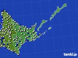 道東のアメダス実況(風向・風速)(2016年03月29日)