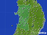 2016年03月30日の秋田県のアメダス(風向・風速)