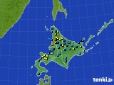 北海道地方のアメダス実況(積雪深)(2016年03月31日)