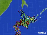 北海道地方のアメダス実況(日照時間)(2016年03月31日)
