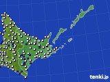 道東のアメダス実況(風向・風速)(2016年03月31日)