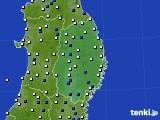 岩手県のアメダス実況(風向・風速)(2016年03月31日)