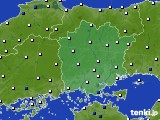 岡山県のアメダス実況(風向・風速)(2016年04月01日)