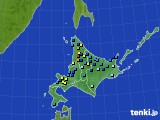北海道地方のアメダス実況(積雪深)(2016年04月02日)