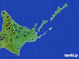 道東のアメダス実況(積雪深)(2016年04月02日)