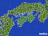 2016年04月02日の四国地方のアメダス(風向・風速)