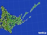 道東のアメダス実況(風向・風速)(2016年04月06日)