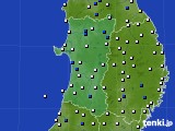 2016年04月06日の秋田県のアメダス(風向・風速)