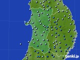 秋田県のアメダス実況(降水量)(2016年04月07日)