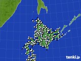 2016年04月07日の北海道地方のアメダス(風向・風速)