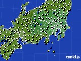 関東・甲信地方のアメダス実況(風向・風速)(2016年04月07日)