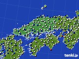 中国地方のアメダス実況(風向・風速)(2016年04月07日)