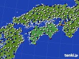 2016年04月07日の四国地方のアメダス(風向・風速)