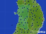 2016年04月08日の秋田県のアメダス(日照時間)