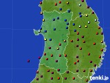 秋田県のアメダス実況(日照時間)(2016年04月09日)