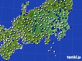 2016年04月09日の関東・甲信地方のアメダス(風向・風速)