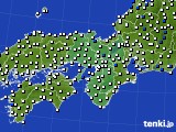 近畿地方のアメダス実況(風向・風速)(2016年04月09日)