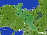 京都府のアメダス実況(風向・風速)(2016年04月09日)