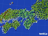 近畿地方のアメダス実況(日照時間)(2016年04月10日)