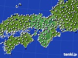 近畿地方のアメダス実況(風向・風速)(2016年04月10日)
