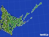 2016年04月10日の道東のアメダス(風向・風速)