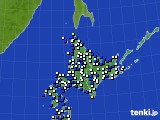 2016年04月11日の北海道地方のアメダス(風向・風速)