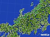 2016年04月11日の北陸地方のアメダス(風向・風速)