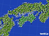 2016年04月11日の四国地方のアメダス(風向・風速)