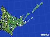 2016年04月11日の道東のアメダス(風向・風速)