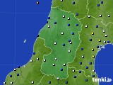 山形県のアメダス実況(風向・風速)(2016年04月11日)