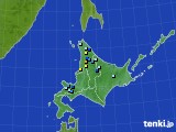 北海道地方のアメダス実況(積雪深)(2016年04月12日)