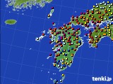 九州地方のアメダス実況(日照時間)(2016年04月12日)