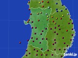 秋田県のアメダス実況(日照時間)(2016年04月12日)