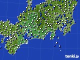 2016年04月13日の東海地方のアメダス(風向・風速)