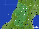 山形県のアメダス実況(風向・風速)(2016年04月13日)