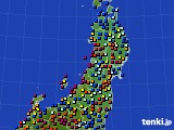 東北地方のアメダス実況(日照時間)(2016年04月14日)