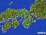 近畿地方のアメダス実況(日照時間)(2016年04月14日)