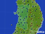 秋田県のアメダス実況(日照時間)(2016年04月15日)