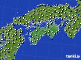 四国地方のアメダス実況(風向・風速)(2016年04月15日)