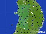 2016年04月15日の秋田県のアメダス(風向・風速)