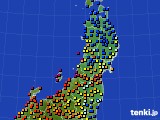 東北地方のアメダス実況(日照時間)(2016年04月16日)