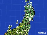 東北地方のアメダス実況(気温)(2016年04月16日)