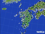 九州地方のアメダス実況(風向・風速)(2016年04月16日)