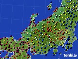 北陸地方のアメダス実況(日照時間)(2016年04月17日)