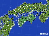 2016年04月17日の四国地方のアメダス(風向・風速)