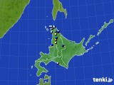 北海道地方のアメダス実況(積雪深)(2016年04月18日)