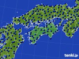 四国地方のアメダス実況(日照時間)(2016年04月18日)