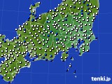 2016年04月18日の関東・甲信地方のアメダス(風向・風速)