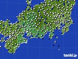 東海地方のアメダス実況(風向・風速)(2016年04月18日)